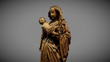 Late Medieval Statue of the Virgin & Child