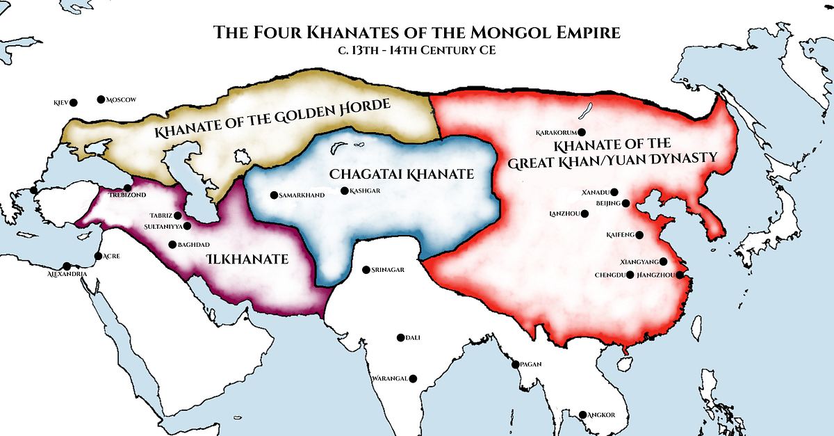 Four Khanates of the Mongol Empire
