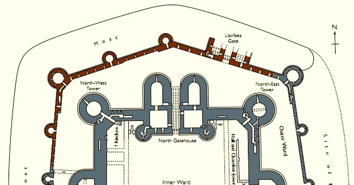 Plan Of Beaumaris Castle World History Encyclopedia