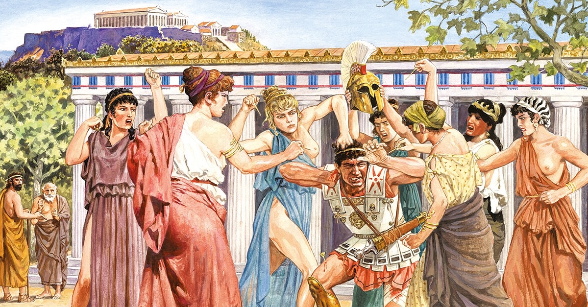 Athenian Women Attack a Messenger (Illustration) - World History ...