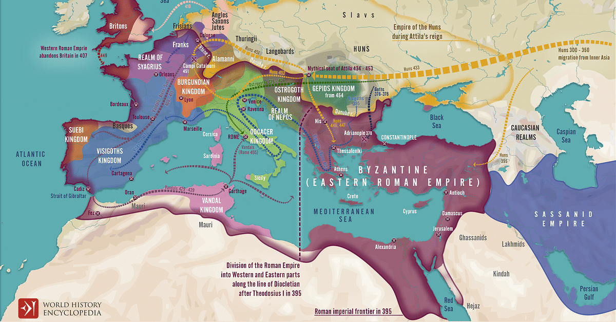 Migration Period in Europe During the 4th & 5th Century (Illustration