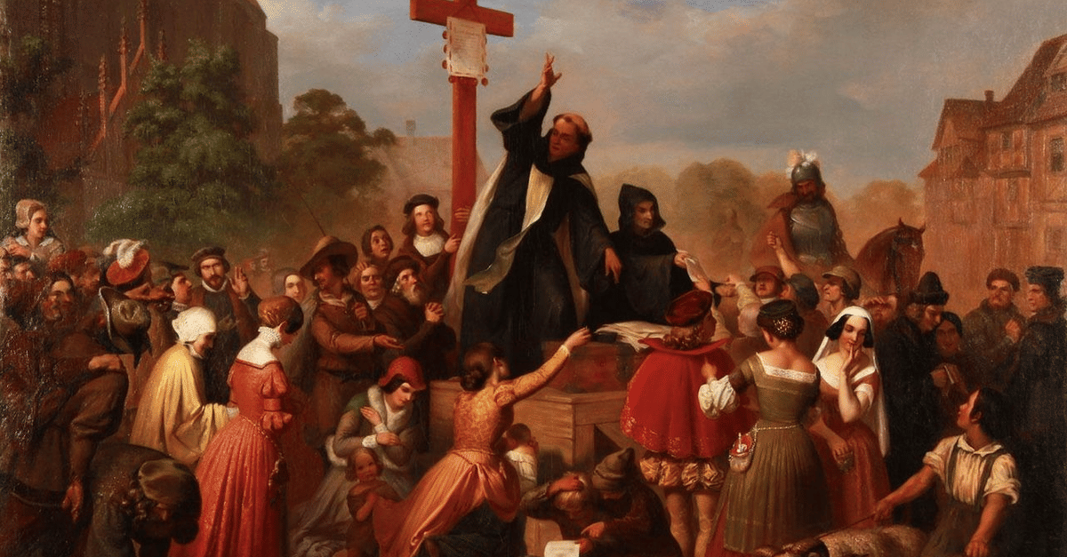 Johann Tetzel Selling Indulgences Illustration World History 
