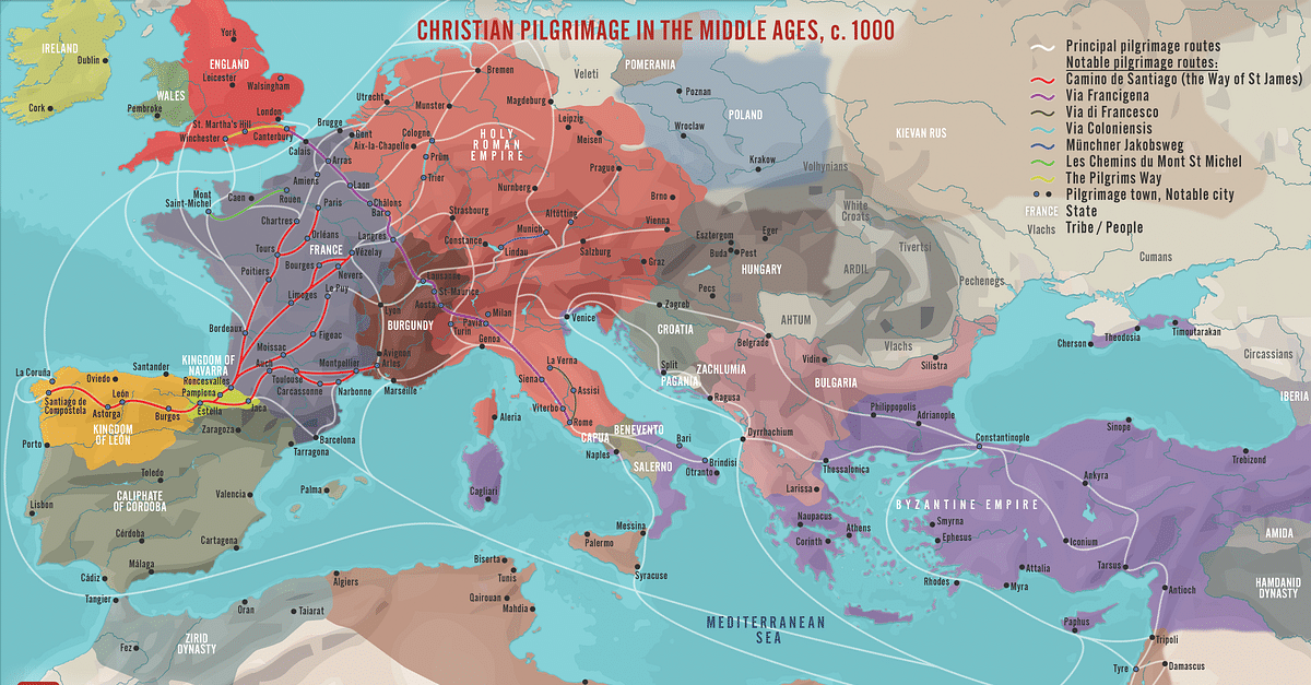 Christian Pilgrimage in the Middle Ages, c. 1000
