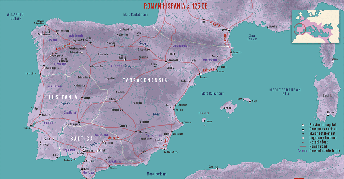 Roman Hispania c. 125 CE