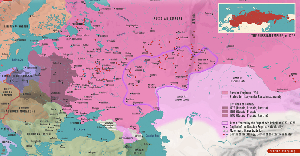 Catherine the Great and the Russian Empire, c. 1796