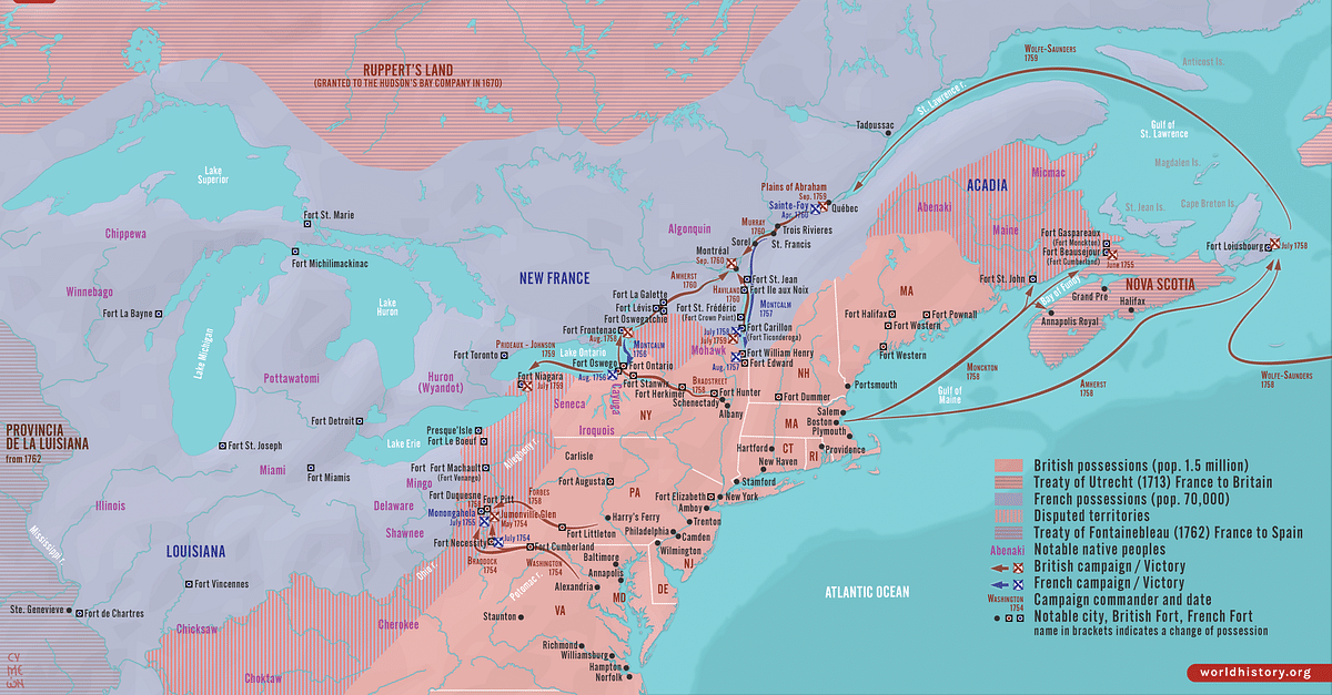 The French and Indian War in North America, 1754 1763 (Illustration