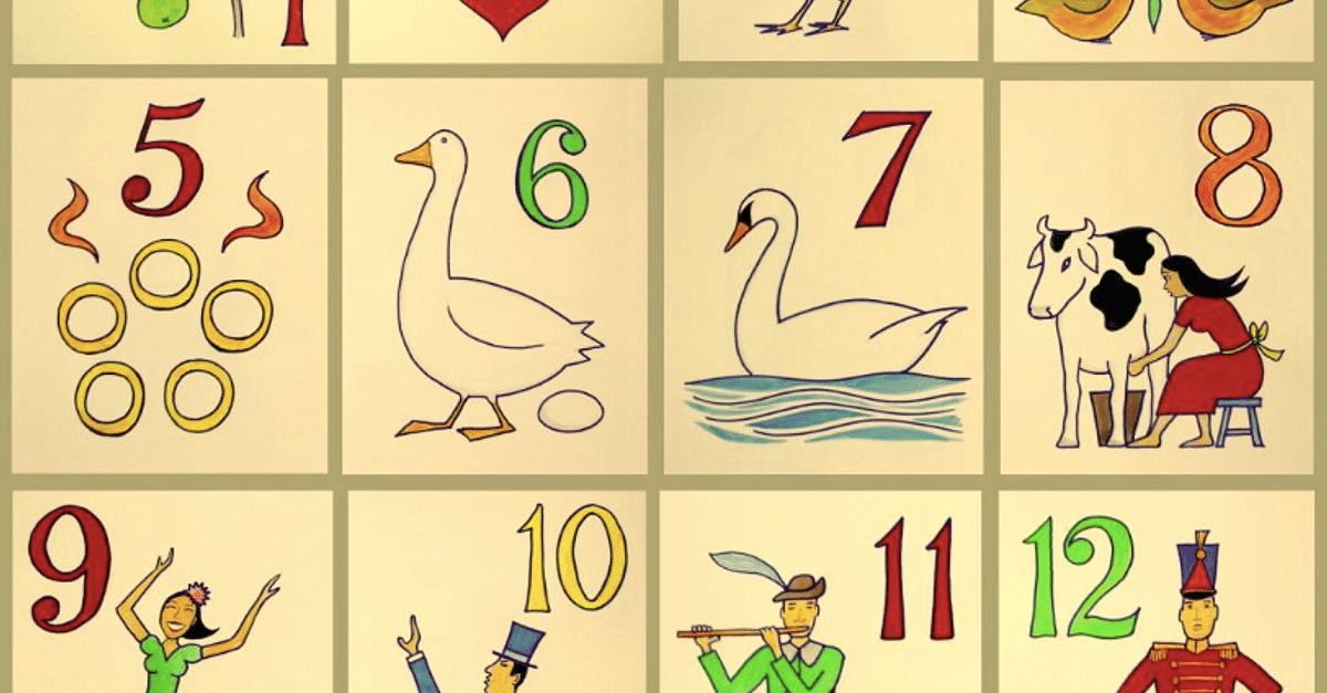 12 Days of Christmas Song Poster (Illustration) - World History