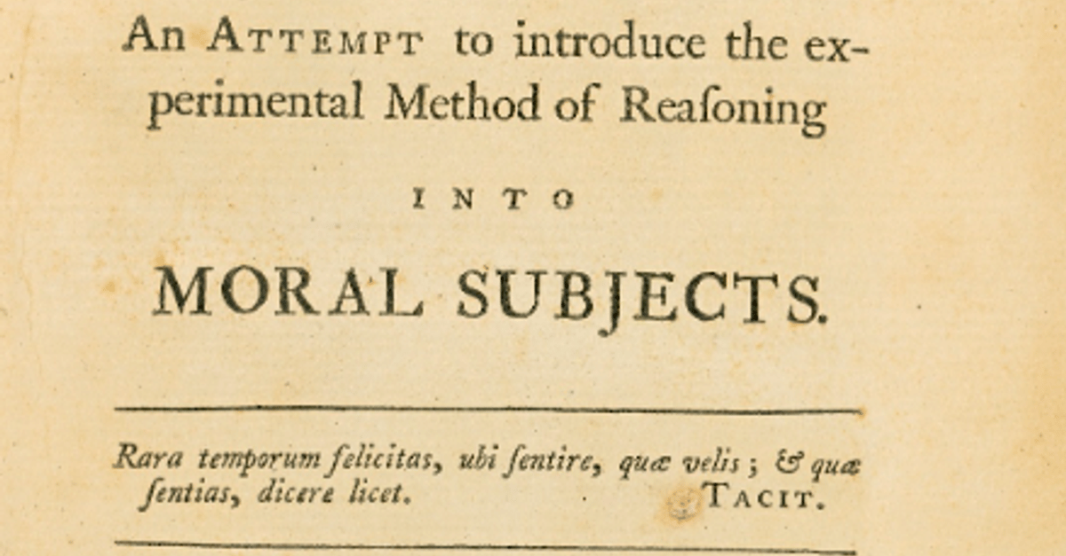 Title Page, Treatise of Human Nature - World History Encyclopedia