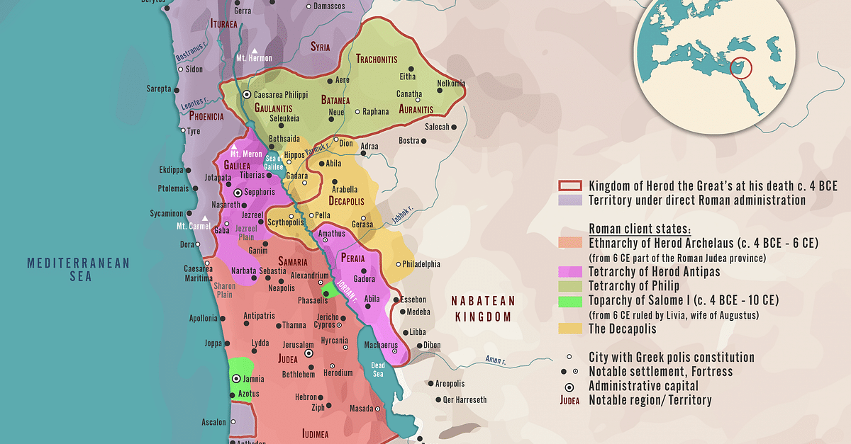 Herodian Tetrarchy in the Levant, c. 5 CE