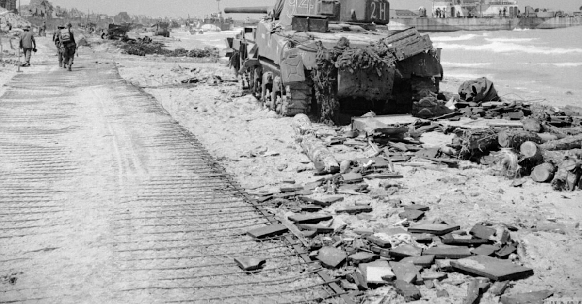 Abandoned Tank, Sword Beach - World History Encyclopedia