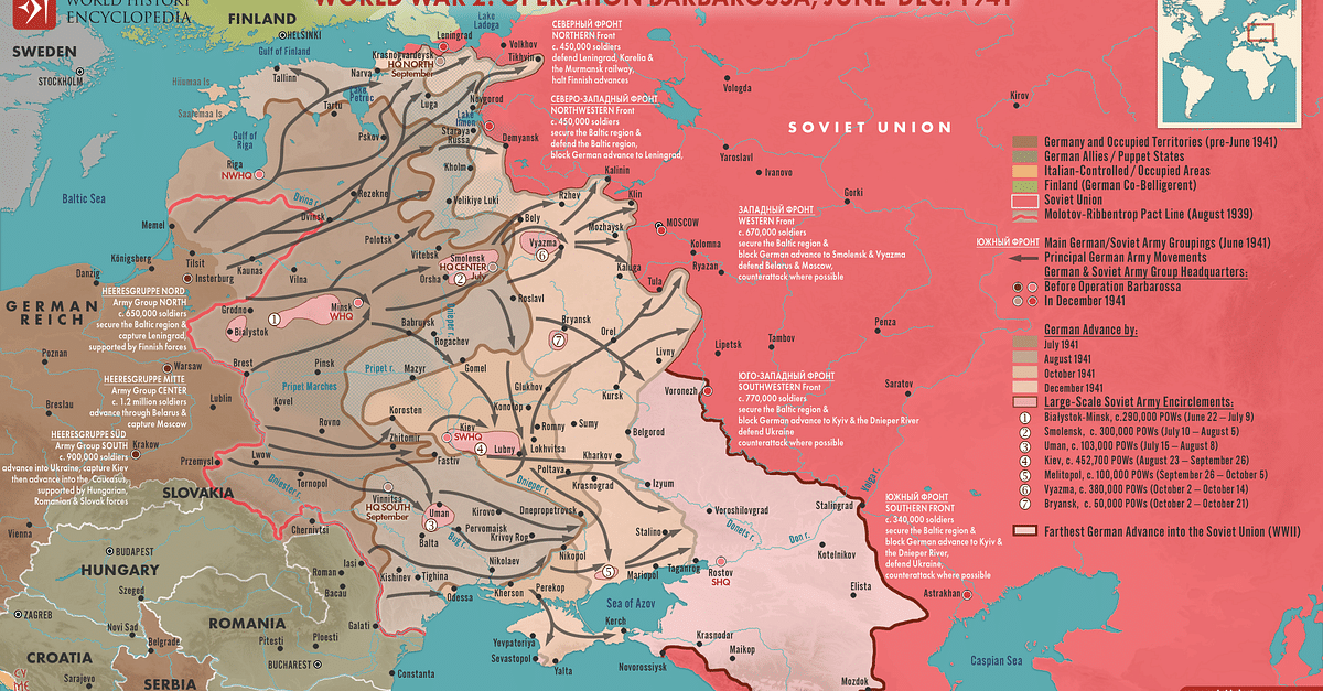 Map of Operation Barbarossa