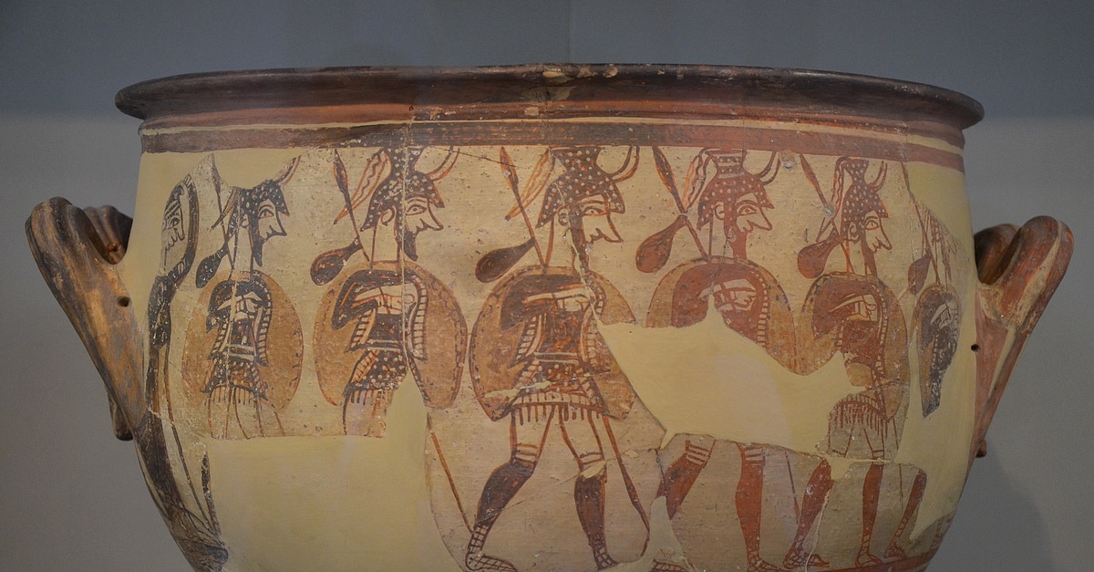 Mycenaean Krater With Warriors (Illustration) - World History Encyclopedia