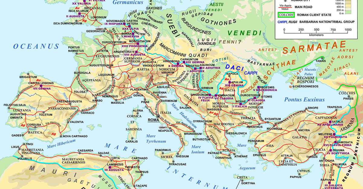 The Roman Empire Map Map Of The Roman Empire In 125 Ce (Illustration) - World History  Encyclopedia