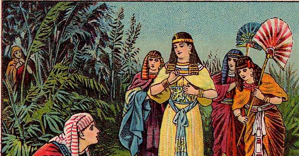 Moses Found by Pharaoh's Daughter (Illustration) World History