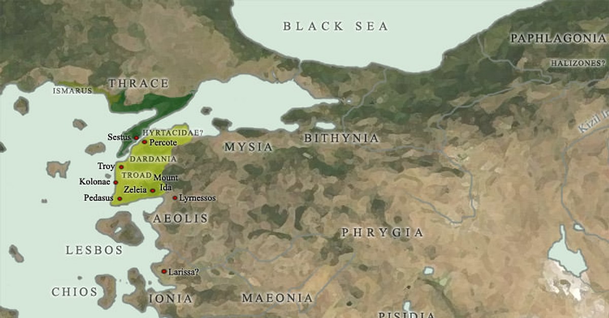 City Of Troy Map Map Of The Trojan War States, C. 1200 Bce (Illustration) - World History  Encyclopedia