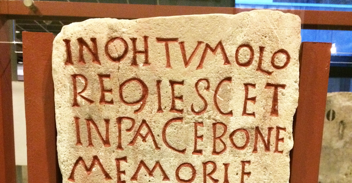 Gravestone For German Man In Latin Illustration World History 
