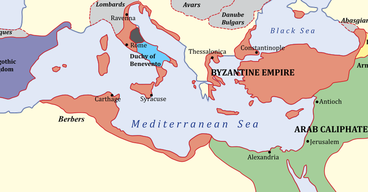 Byzantine Empire Map Labeled