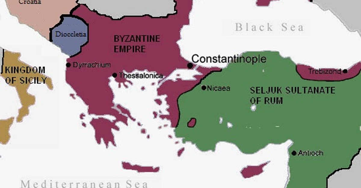Map Of Byzantine Empire The Byzantine Empire C. 1090 Ce (Illustration) - World History Encyclopedia