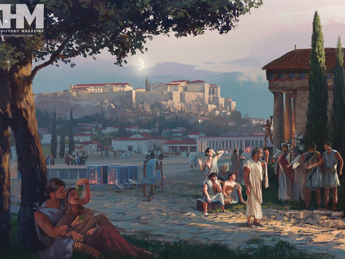 Ancient Greek Agora Illustration