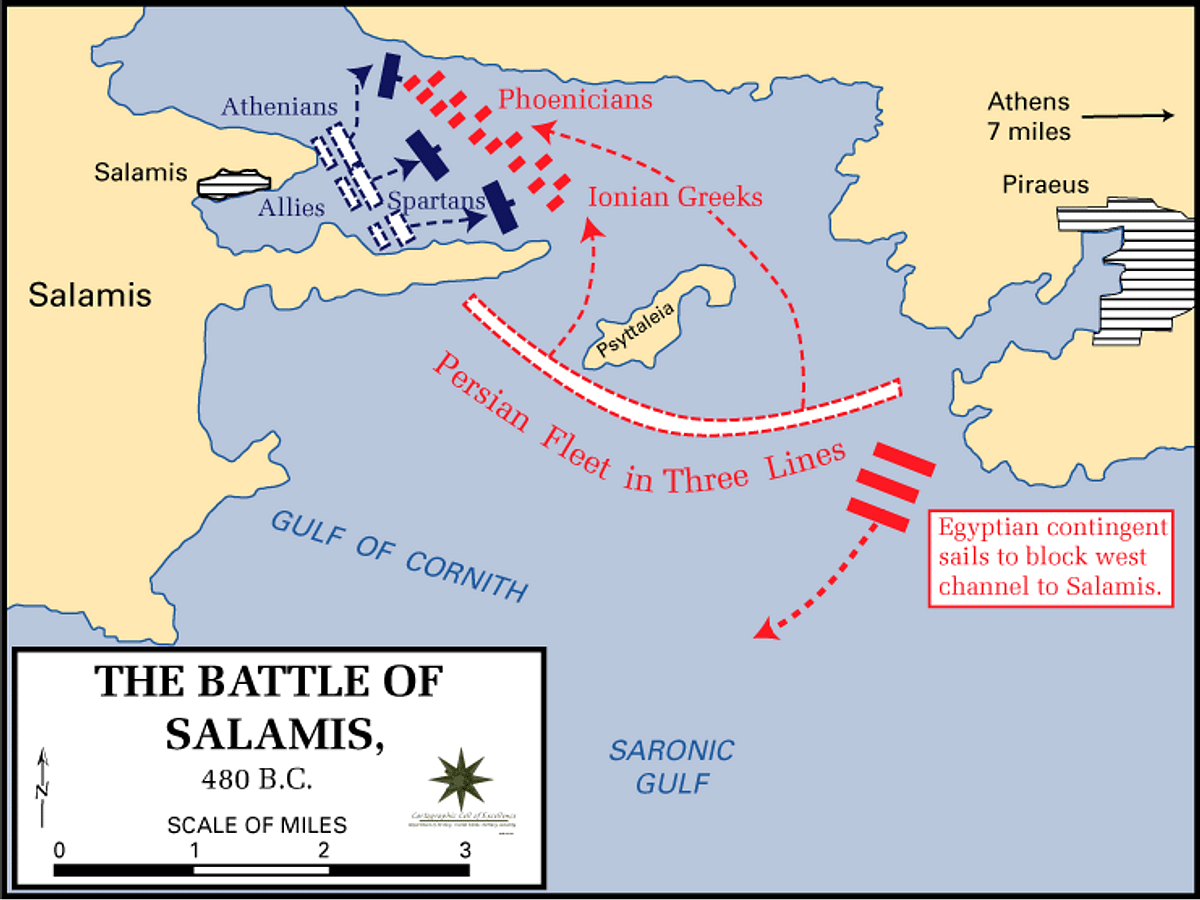 The Greek Strategy at the Battle of Salamis 480 BCE - World