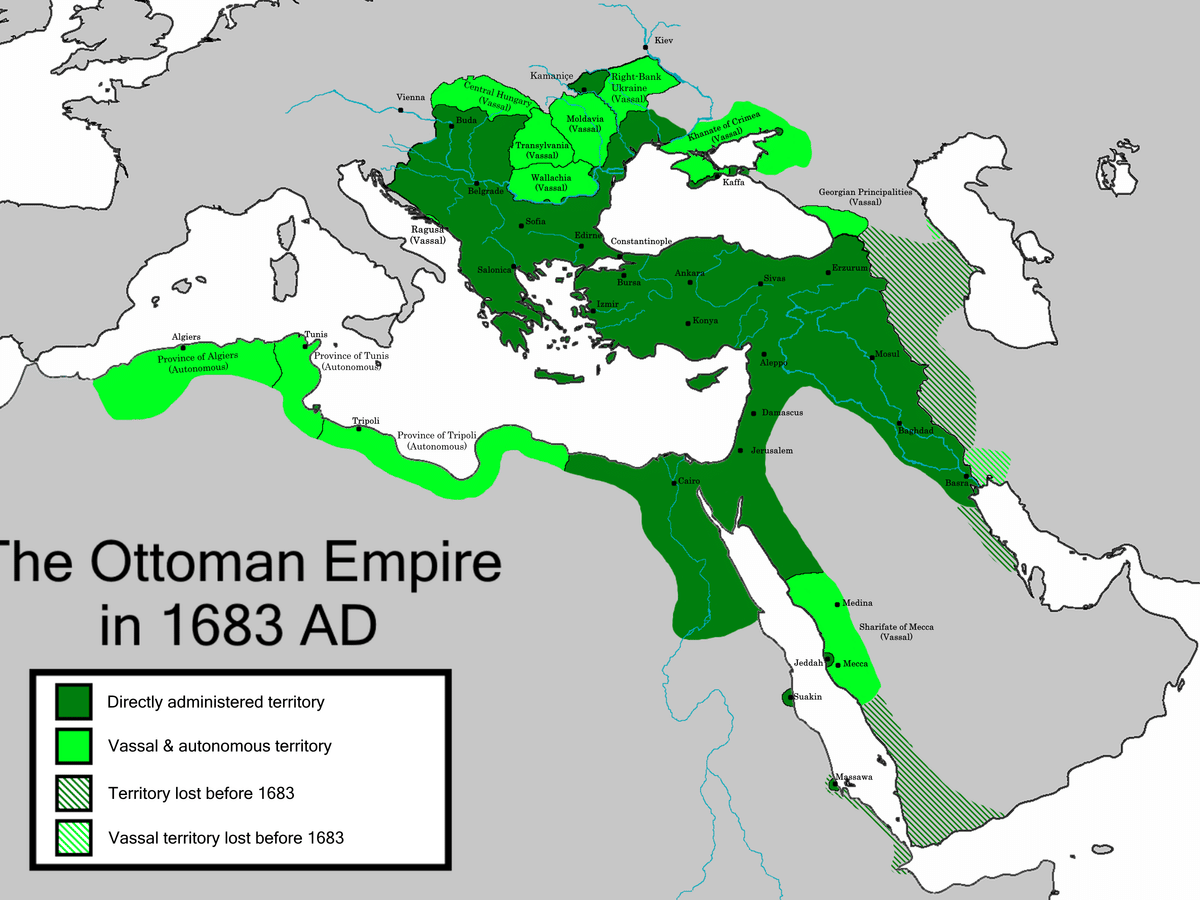 Ottoman Empire Map At Its Height Map Of The Ottoman Empire At Its Peak