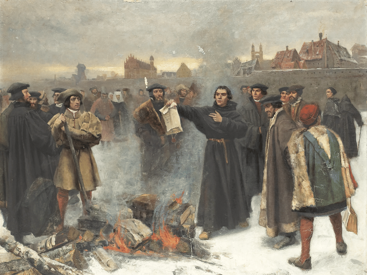 Pope Leo X And Martin Luther