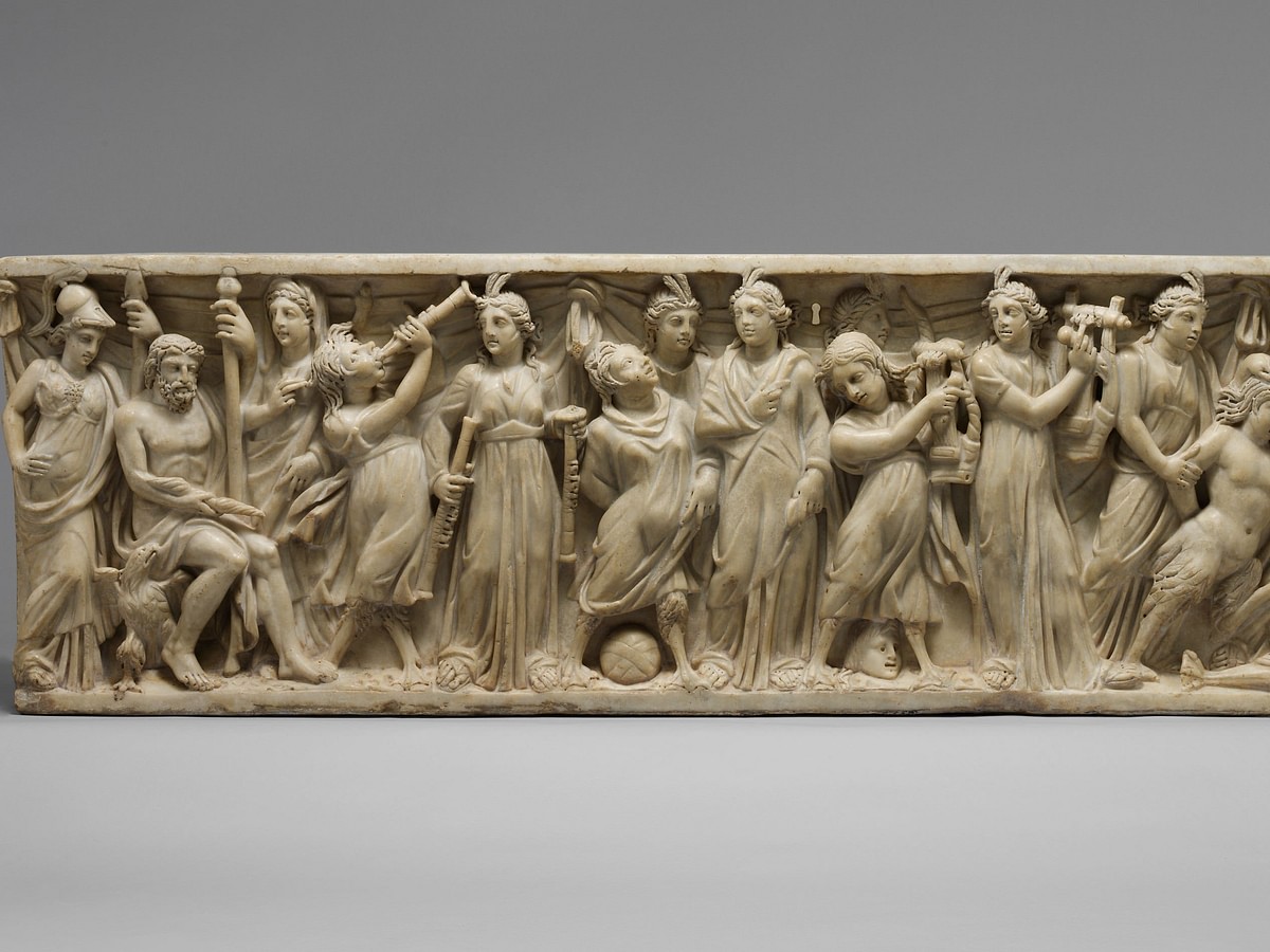 Marble Sarcophagus with the Contest between the Muses and the