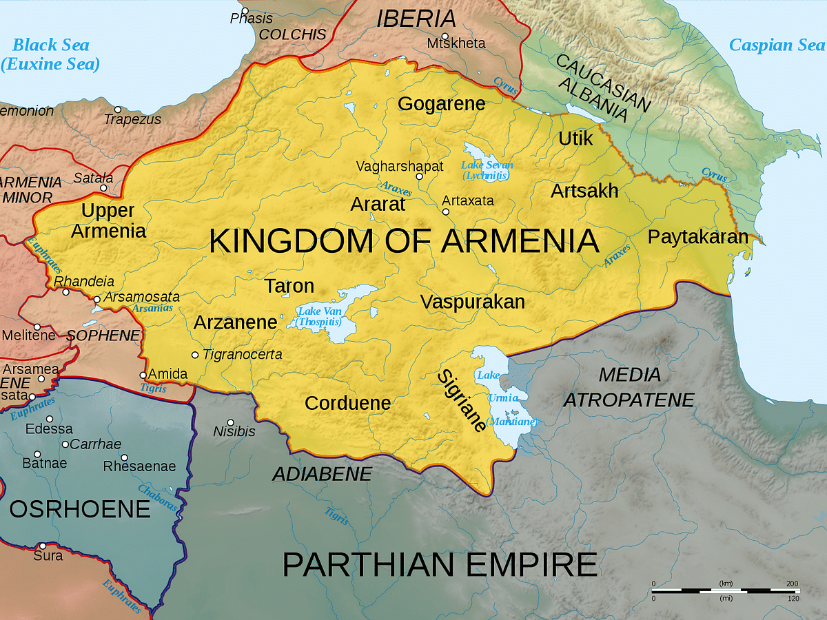 Map of Armenia, 50 CE (Illustration) - World History Encyclopedia