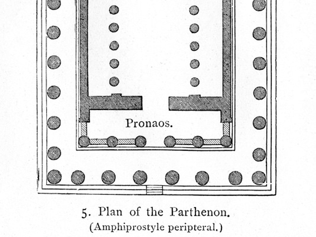 Plan of the Parthenon (Illustration) - World History Encyclopedia