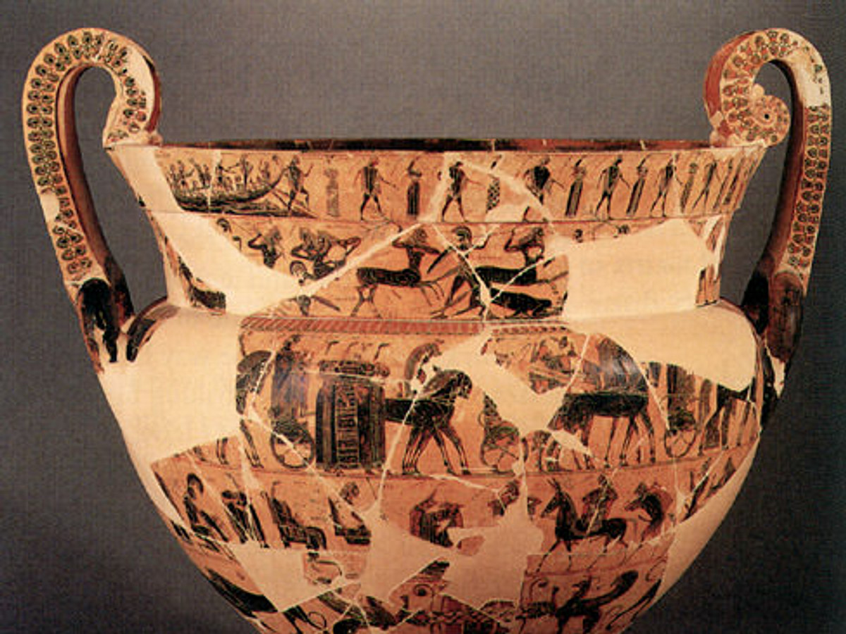 Gorgons On Athenian Pottery 6th Century Bc Stock Illustration