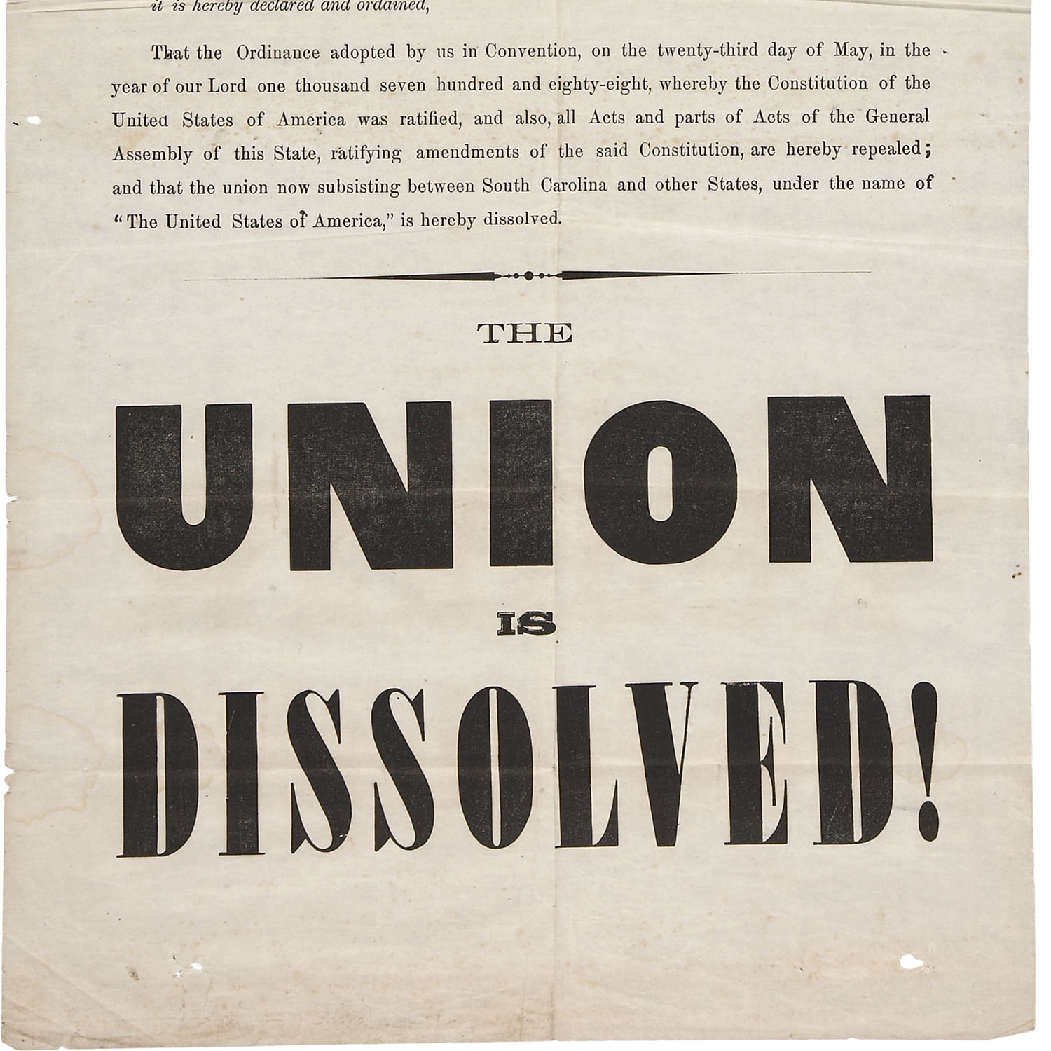 South Carolina’s Secession Document Wasn’t Vague. It Was a Bill of Particulars.