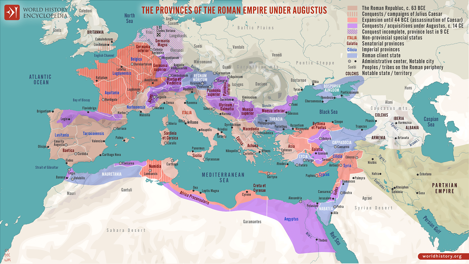 Roman Empire Timeline Map
