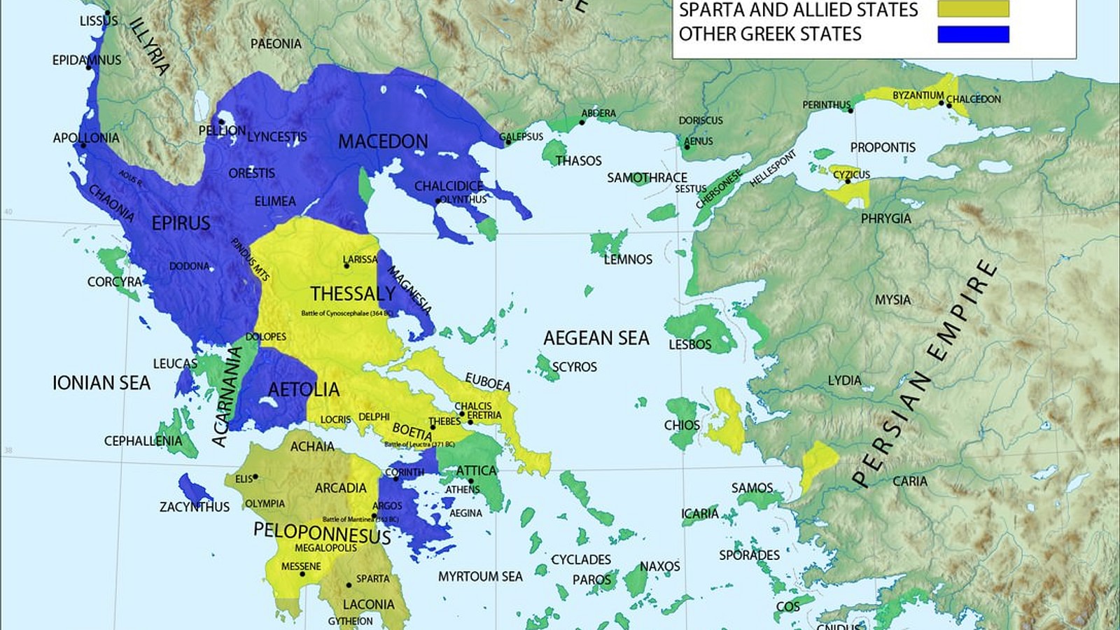 mycenaean empire map