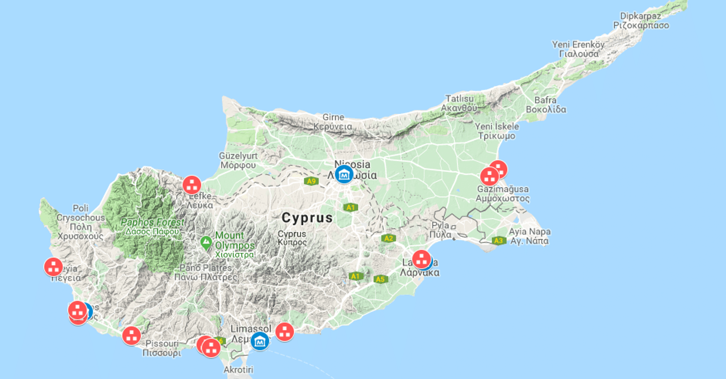 Map of Cyprus - World History Encyclopedia