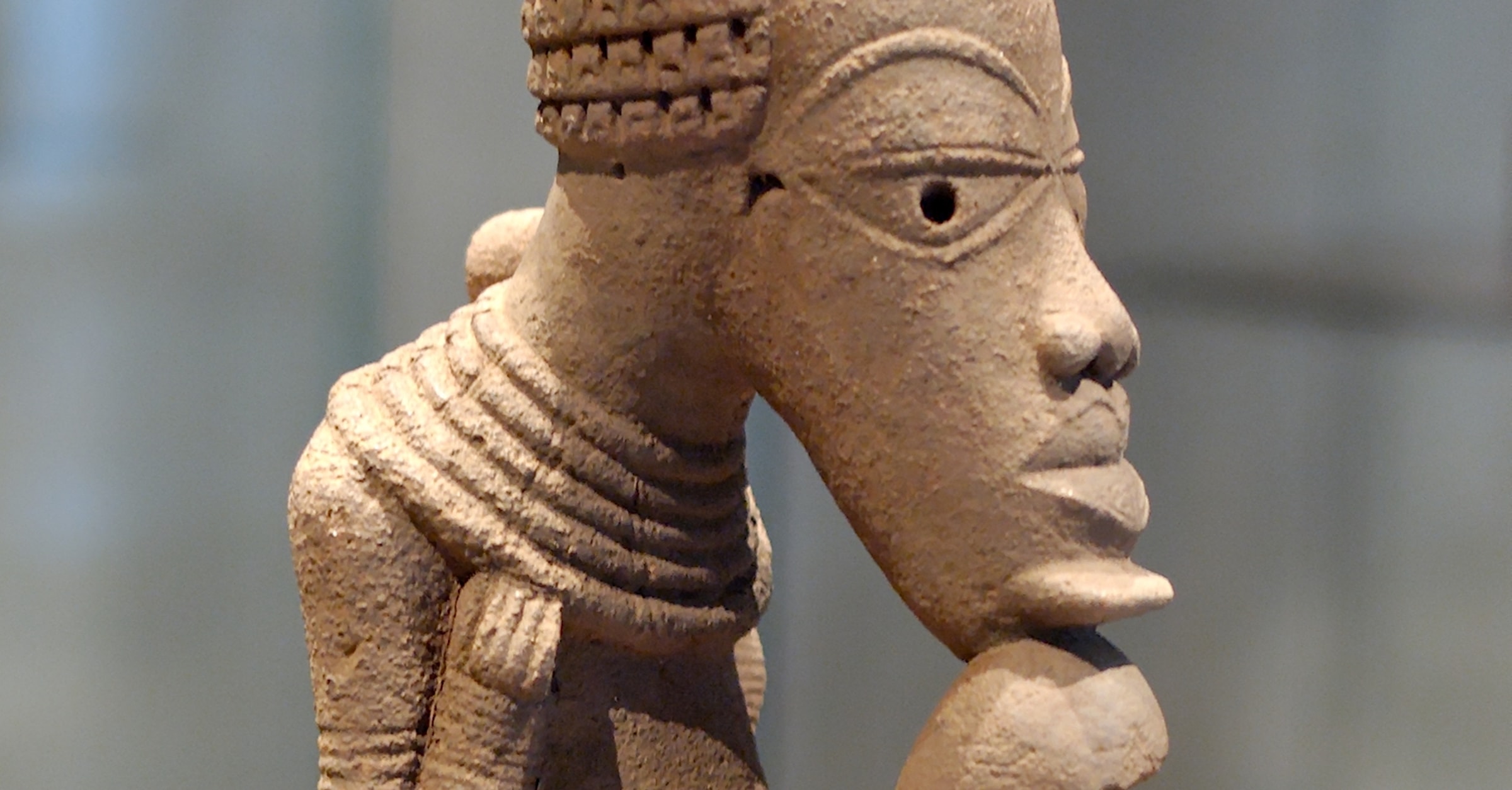 Nok terracotta sculpture from Nigeria, Louvre Museum (Pavillon des Sessions), Paris