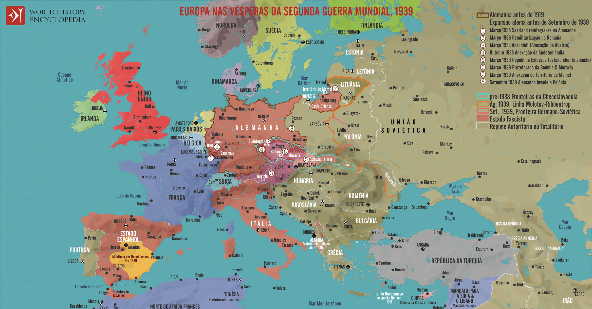 A Europa nas Vésperas da Segunda Guerra Mundial 1939 - World History ...