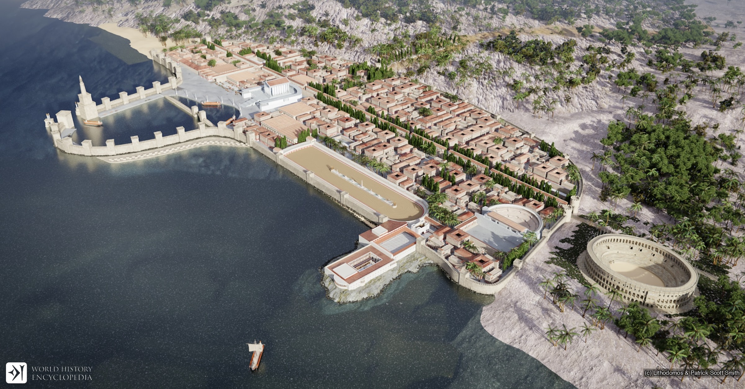Digital Reconstruction of Caesarea Maritima: A Gallery of 11 Images