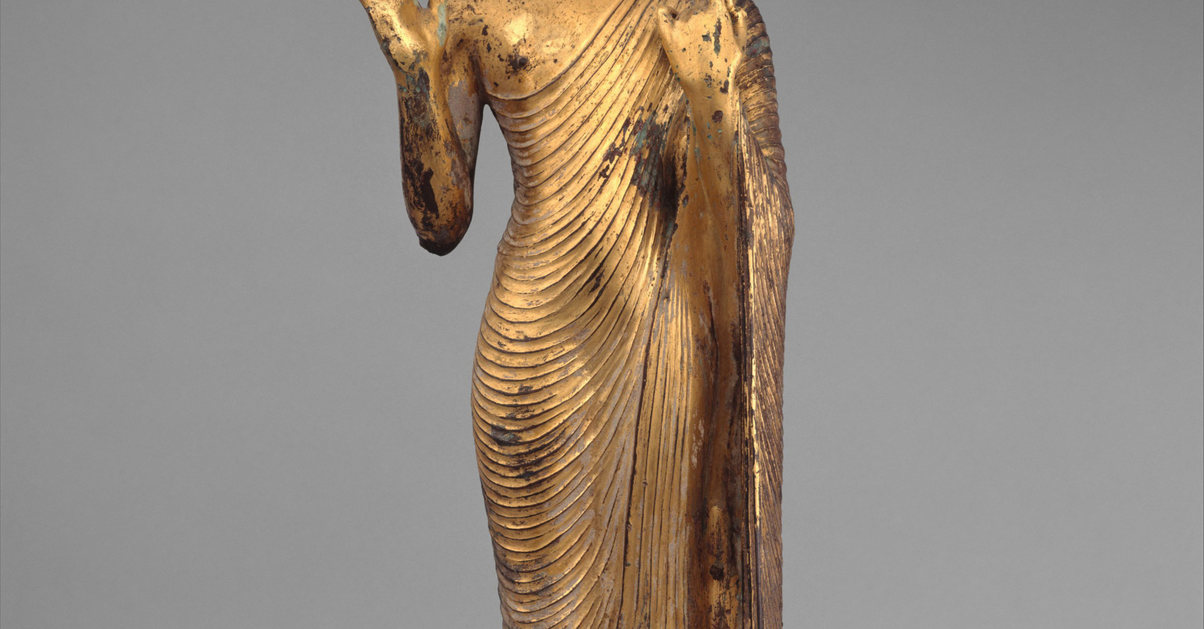 Standing Gilded Copper Buddha World History Encyclopedia