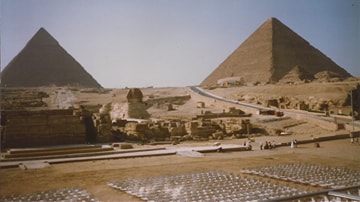 Phoenix Pyramids View The Pyramids of Giza, Aerial View - World History Encyclopedia
