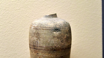 Ammonite Pottery Bottle
