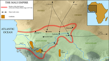 Map of the Mali Empire, c. 1337 CE