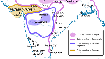 Extent of the Gupta Empire, 375 CE