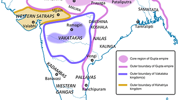 Extent of the Gupta Empire, 375 CE