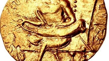 Samudragupta Coin: Lyrist Type