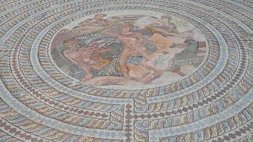 Theseus and the Minotaur Mosaic in Paphos, Cyprus