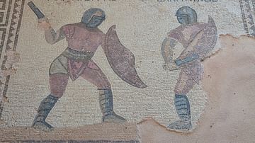 Gladiator Mosaic from Kourion, Cyprus