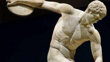 Myron, Discobolus (Discus Thrower), Roman copy of an ancient Greek ...