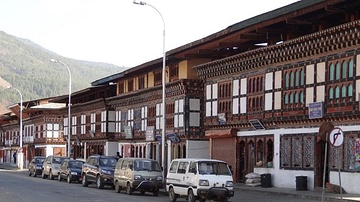 Distinctive Bhutanese Architecture in Paro.