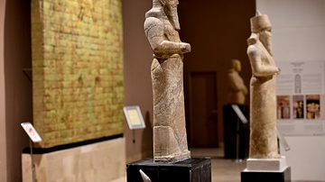Two Statues of Shalmaneser III at the Iraq Museum