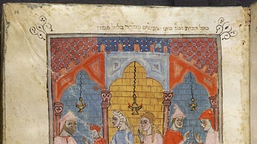 Depiction of a Seder from the 